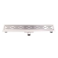 Douchegoot Brauer 100x7 cm RVS Vloerflens Inclusief Kunststof Sifon Verstelbare Poten