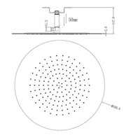 Inbouw Hoofddouche Boss & Wessing Ultra Rond 50 cm Chroom