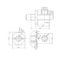 Doucheaansluiting Boss & Wessing Cemal Vierkant 1/2'' Chroom