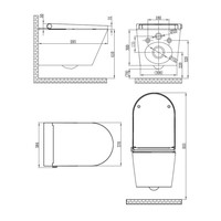 Douche WC Boss & Wessing Comfort met Afstandsbediening Wit