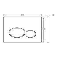 Bedieningsplaat voor Geberit UP320 Boss & Wessing Mat Wit