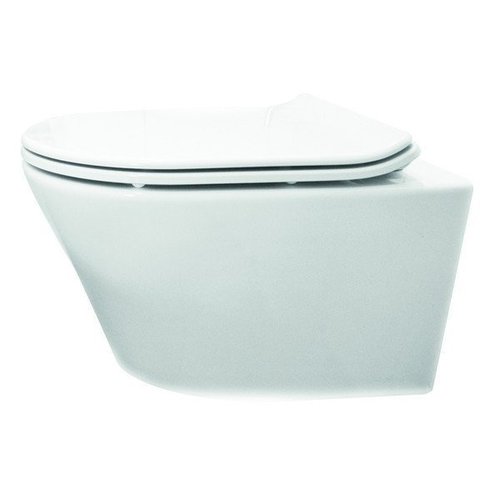 Wandcloset Boss & Wessing Vicente Rimless Diepspoel met Flatline Zitting Mat Wit 