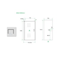 BWS Nisdeur Eco Inclusief Muurprofiel 80x195 cm 6 mm Aluminium