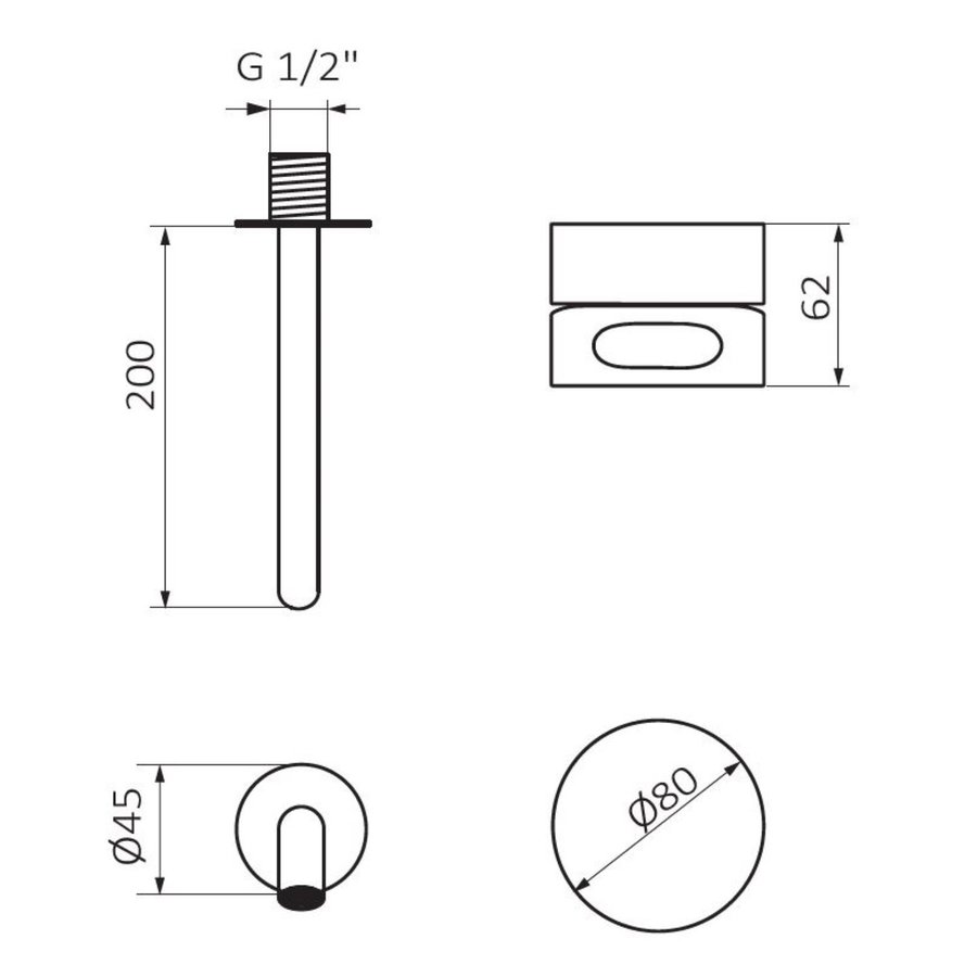 Inbouw Wastafelkraan GRB InCool Mengkraan Messing Mat Chroom