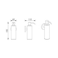 Luxe Zeepdispenser Wiesbaden Wandmodel Chroom