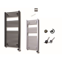 Elektrische Design Radiator Sanicare Plug En Play 111,8 x 60 cm Chroom Thermostaat Chroom 533 Watt