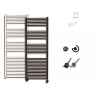 Elektrische Design Radiator Sanicare Plug En Play 172 x 60 cm Wit Thermostaat Chroom 1127 Watt