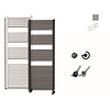 Sanicare Elektrische Design Radiator Sanicare Plug En Play 172 x 60 cm Zilver Grijs Thermostaat Zwart 1127 Watt