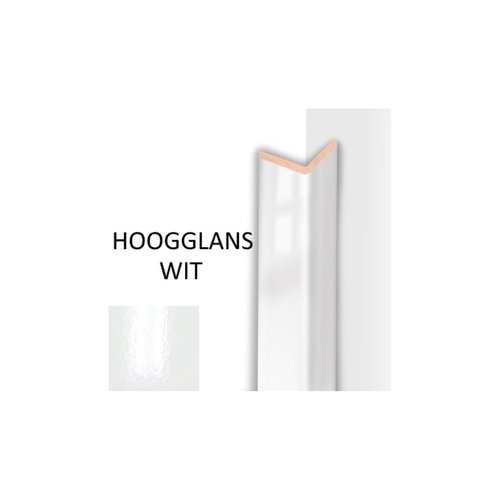 Hoeklijst MDF Sanimex Hoogglans Wit 260 cm x 28 mm x 28 mm 