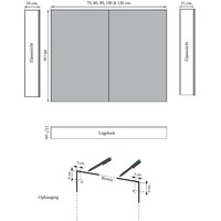 Spiegelkast Sanicare Qlassics 120 cm 2 Spiegeldeuren Belluno Eiken