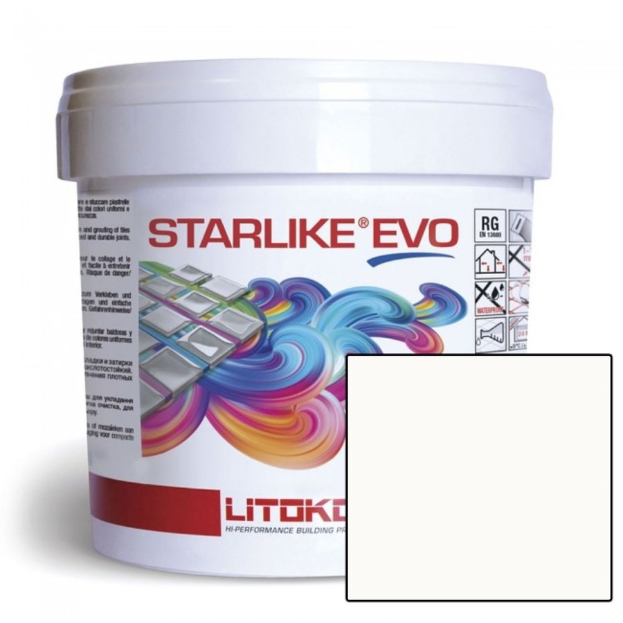 Starlike Voegmiddel 2 Componenten Epoxy 2,5 kg Evo 102 Bianco Ghiaccio Gebroken Wit