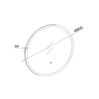 Badkamerspiegel Sanilux Rond Met Spiegelverwarming LED Verlichting Dimbaar 80x3 cm
