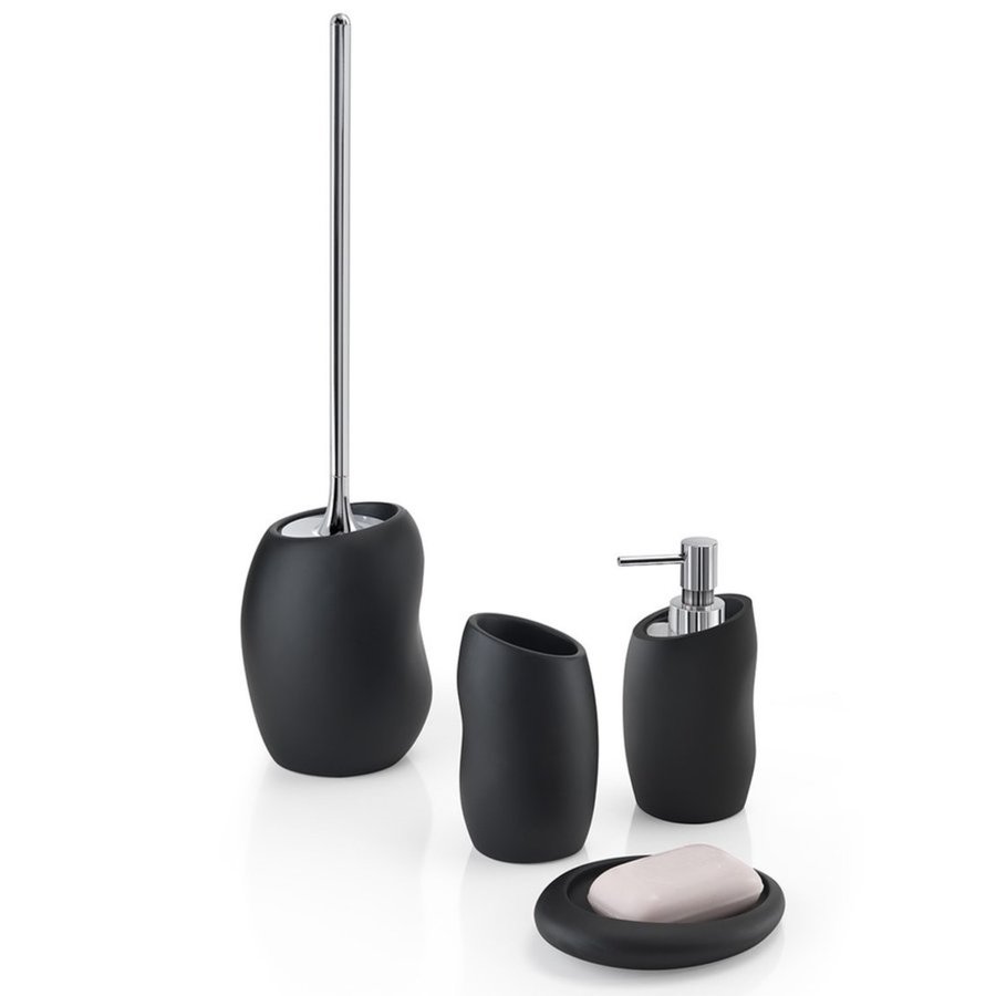 Zeepdispenser Sapho Iside Vrijstaand 16.3x8.5x9.1cm Polyresin Mat Zwart