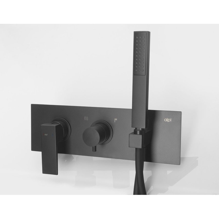 Inbouw douchemengkraan Sapho Dimy 2-Weg Mat Zwart (incl. handdouche)