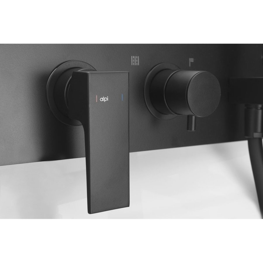 Inbouw douchemengkraan Sapho Dimy 2-Weg Mat Zwart (incl. handdouche)