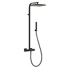 Sapho Regendoucheset Opbouw Sapho Dimy Thermostaatkraan 25x25 cm Mat Zwart