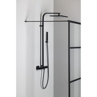 Regendoucheset Opbouw Sapho Dimy Thermostaatkraan 25x25 cm Mat Zwart