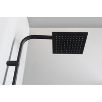 Regendoucheset Opbouw Sapho Dimy Thermostaatkraan 25x25 cm Mat Zwart