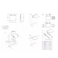 Opklapbare Douchezitting Sapho Gelco 32.5x32.5 cm Antraciet