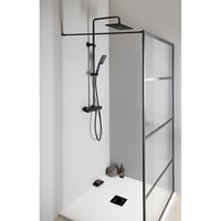 Regendoucheset Opbouw Sapho Spy Thermostaatkraan 29x19 cm Mat Zwart