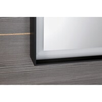 Badkamerspiegel Sapho Sort Led 100x70 cm LED-Verlichting Frame Mat Zwart