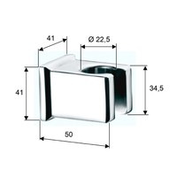 Opsteek Handdouchehouder Sapho Vierkant Mat Zwart