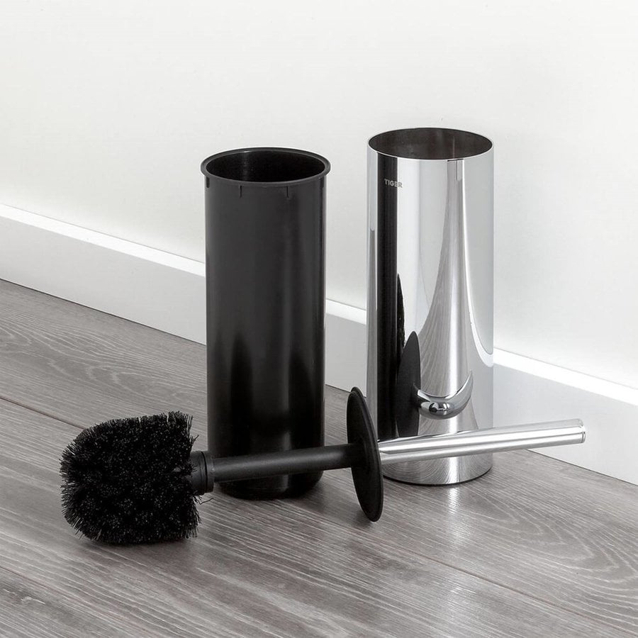 Tiger Noon Toiletborstel Met Houder Vrijstaand Chroom 9x9x38 cm