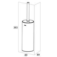 Tiger Noon Toiletborstel Met Houder Vrijstaand Chroom 9x9x38 cm