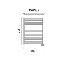 Elektrische Sierradiator Wiesbaden Elara 76.6x60 cm Mat Zwart