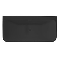 Semi-Vrijstaand Ligbad Best Design Borgh 180x85x55 cm Solid Surface Mat Zwart