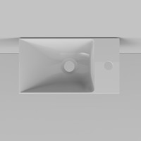 Fontein Boss & Wessing Rechthoekig Cast Marble 40x22x10.6 cm Glans Wit