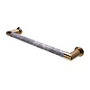 HD Heating Elektrische Radiator Cascade 60x12 cm Bardiglio Nuvolato Marble / Unlacquered Brass