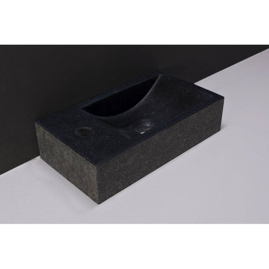 Fontein Forzalaqua Venetia Graniet Gezoet En Gebrand Zonder Kraangat Links 40x22x10 cm