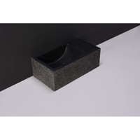 Fontein Forzalaqua Venetia XS Graniet Gezoet Gebrand Zonder Kraangat Rechts 29x16x10 cm