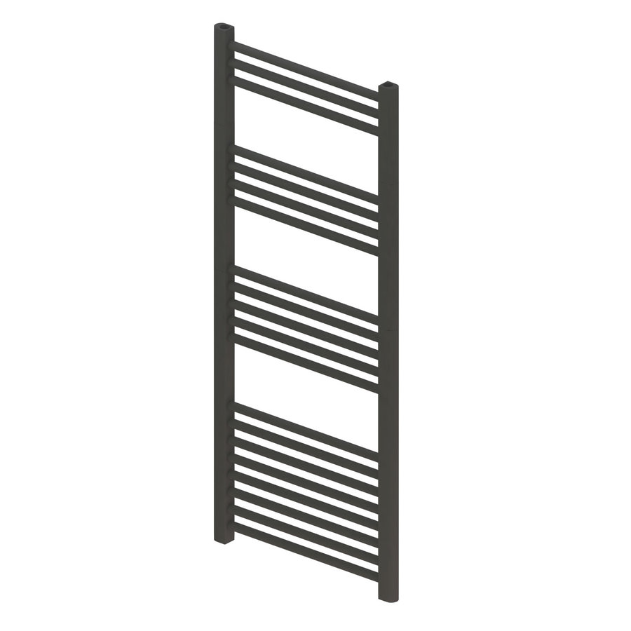Designradiator Boss & Wessing Vertico Multirail 120x40 cm Antraciet Zij-Onderaansluiting