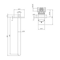 Inbouw Wastafelkraan Sanimex Bellezza Bagno 1-hendel Uitloop Gebogen 25 cm Geborsteld RVS