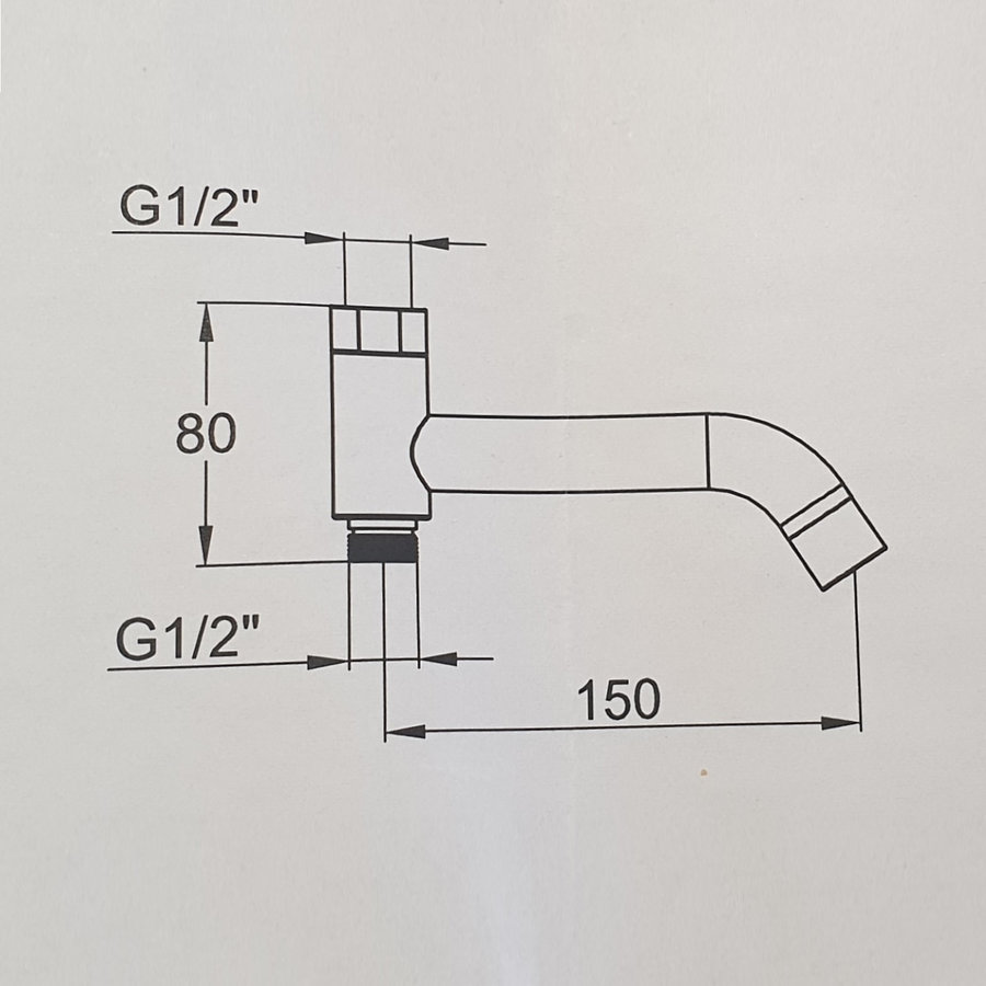 Baduitloop Sanilux Universeel Draaibaar Messing Chroom Rond
