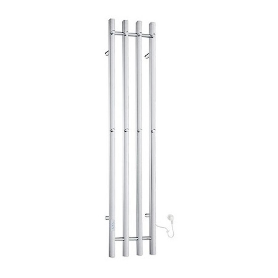 Elektrische Handdoekradiator Smedbo Dry Verticaal 30x150 cm 120W RVS Gepolijst