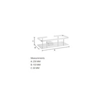 Zeephouder Smedbo Sideline voor Douchestang 25x10,3 cm Chroom