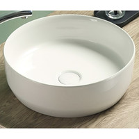 Waskom Sanilux Victoria Color Line Rond 39 cm Inclusief Click Waste Glans Wit