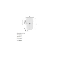 Bekerhouder Smedbo Home met Porselein 7,5x9,3x9,8 cm Chroom