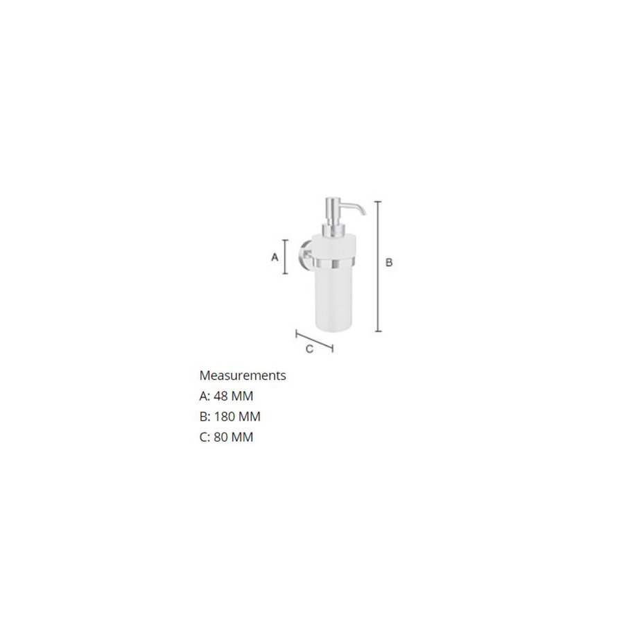 Zeepdispenser Smedbo Home 200 ml met Porselein 8x8x18 cm Chroom