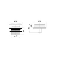 Badafvoerplug Set Boss & Wessing tbv Badoverloopcombinatie Met Vulfunctie Rond RVS