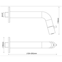Fonteinkraan Inbouw BWS Toiletkraan Verstelbaar Mat Zwart