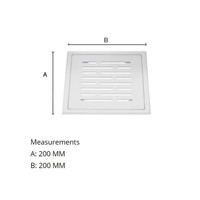 Afvoerrooster Smedbo Outline Met Lijnen Patroon 20 x 20 x 0.55 cm RVS