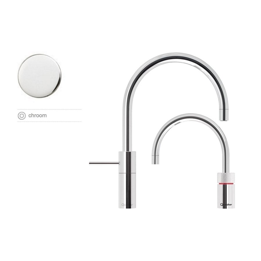 Quooker Nordic Round Twintaps met PRO3 VAQ-E Boiler Chroom