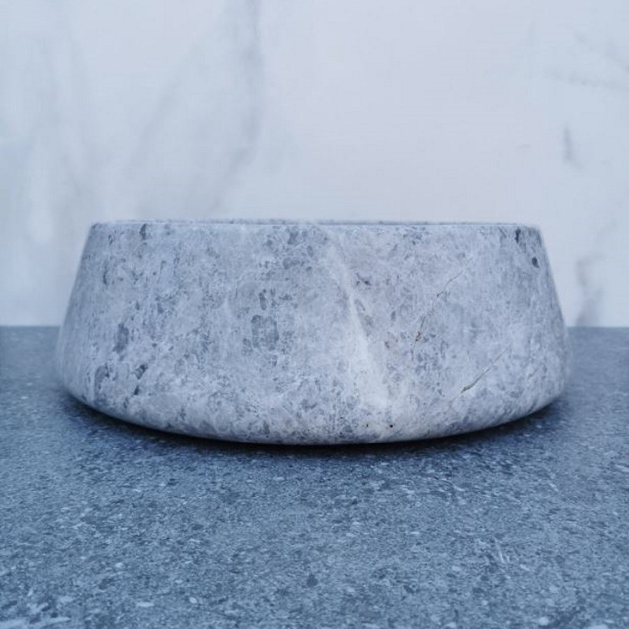 Waskom Sanilux Opzetkom 41x13 cm Grijs