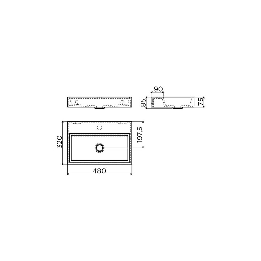 Clou Mini Wash Me Plus Fontein 48x32cm Met Voorbewerkt Kraangat Zonder Plug Wit Keramiek