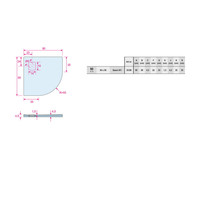 Douchebak Riho Basel Kwartrond 90x90 cm Glans Wit