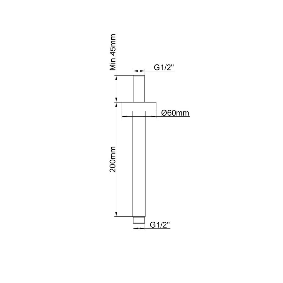 Thermostatisch Inbouwdoucheset Aqua Splash Plafonduitloop Rond 30 cm Geborsteld Messing Goud